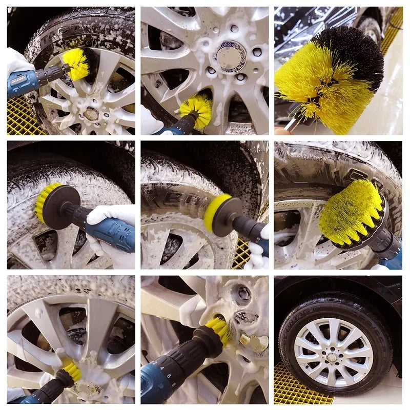 3Pcs Round Full Electric Cleaning Brush