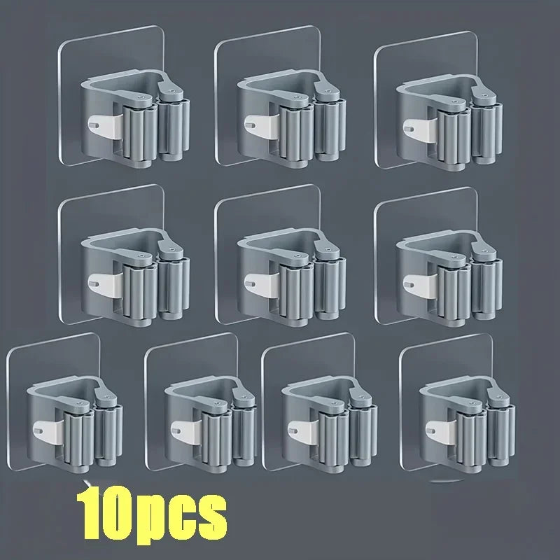 4PCS Wall Mounted Mop Holder