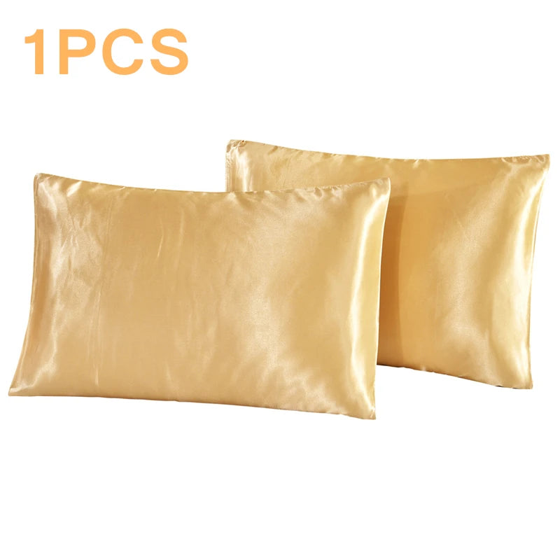1Pc Queen Satin Silk Pillowcase