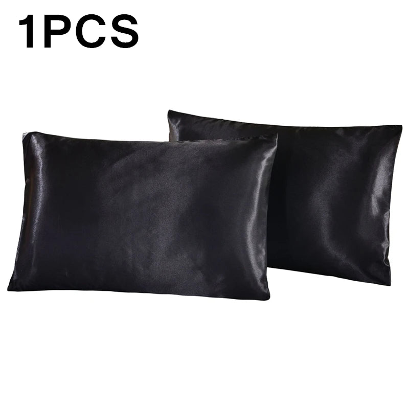 1Pc Queen Satin Silk Pillowcase