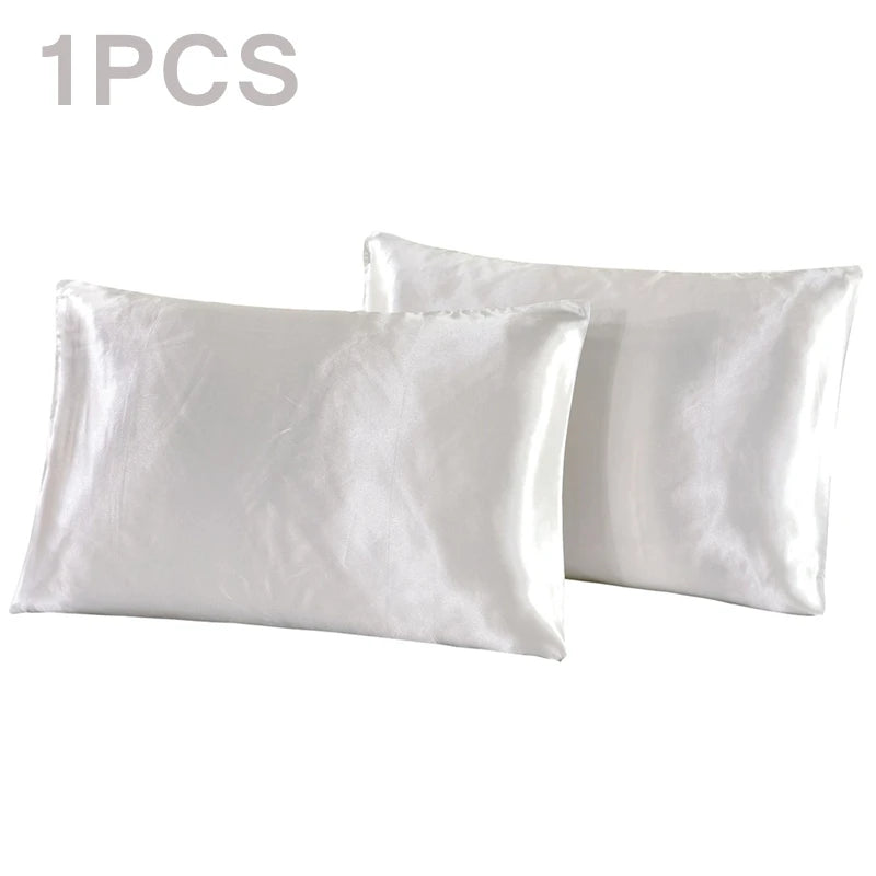1Pc Queen Satin Silk Pillowcase