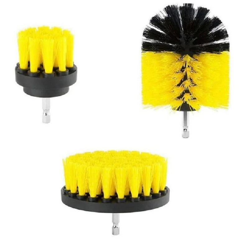 3Pcs Round Full Electric Cleaning Brush