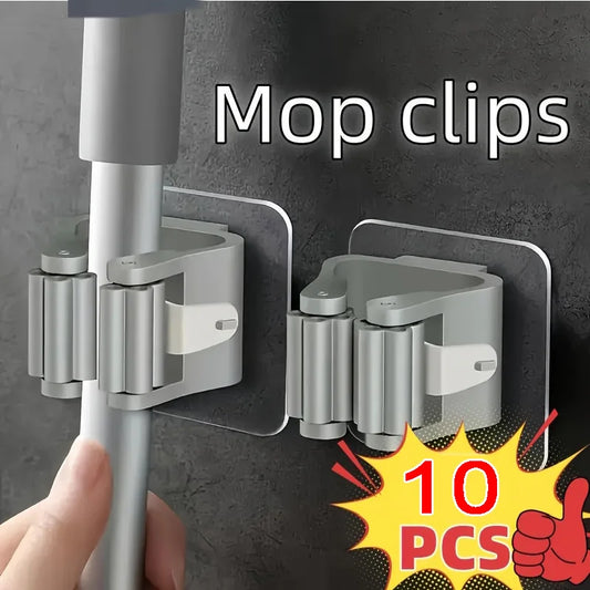 4PCS Wall Mounted Mop Holder