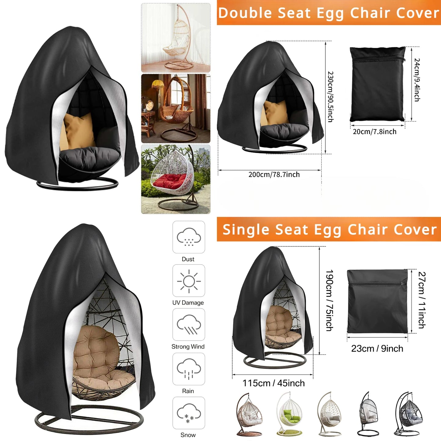 Hanging Chair Cover Waterproof