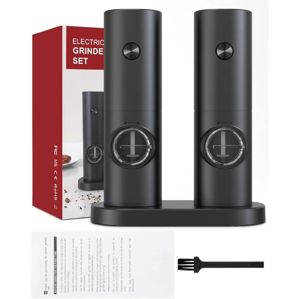 2pcs Electric Pepper and Salt Grinder