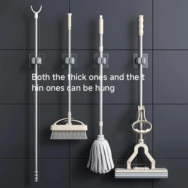 4PCS Wall Mounted Mop Holder