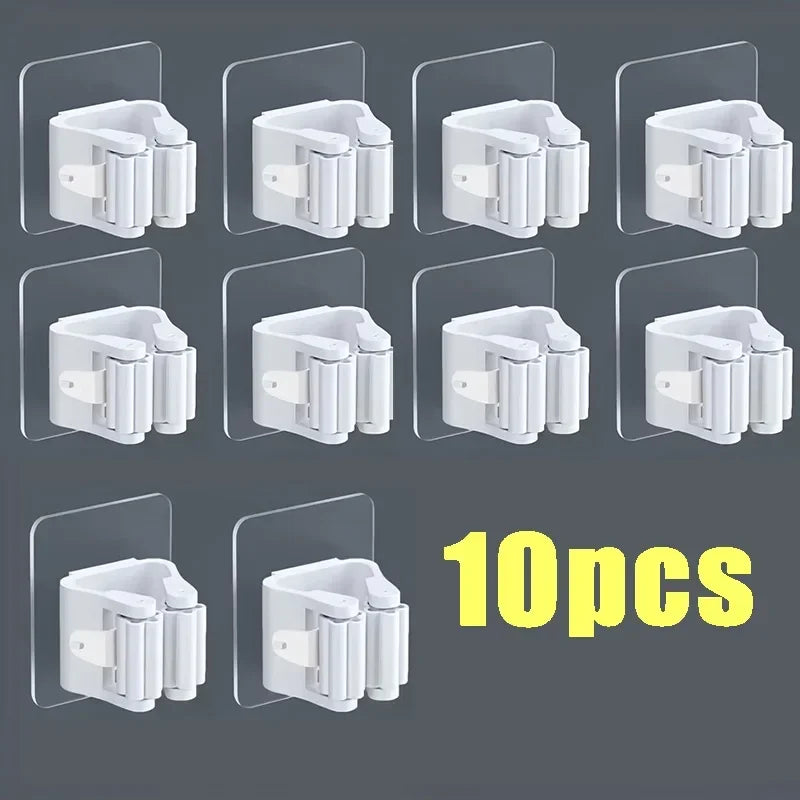 4PCS Wall Mounted Mop Holder