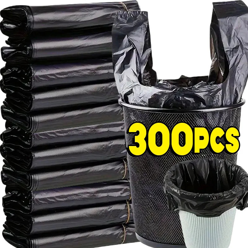 10/300PCS Black Disposable Garbage Bag