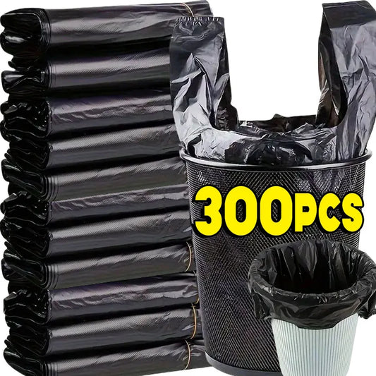 10/300PCS Black Disposable Garbage Bag