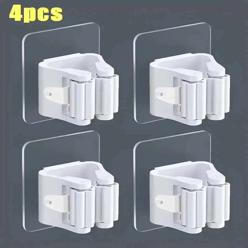 4PCS Wall Mounted Mop Holder